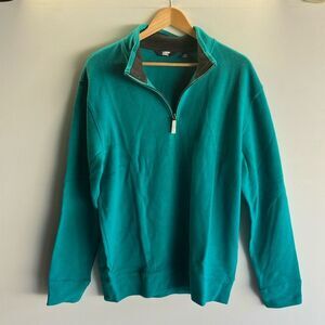 Lands' End Men's Zip-Up Sweater in Teal